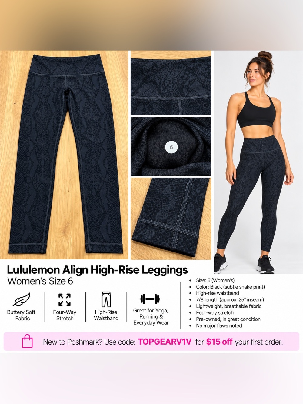 Lululemon Align High-Rise Leggings
Women's Size 6